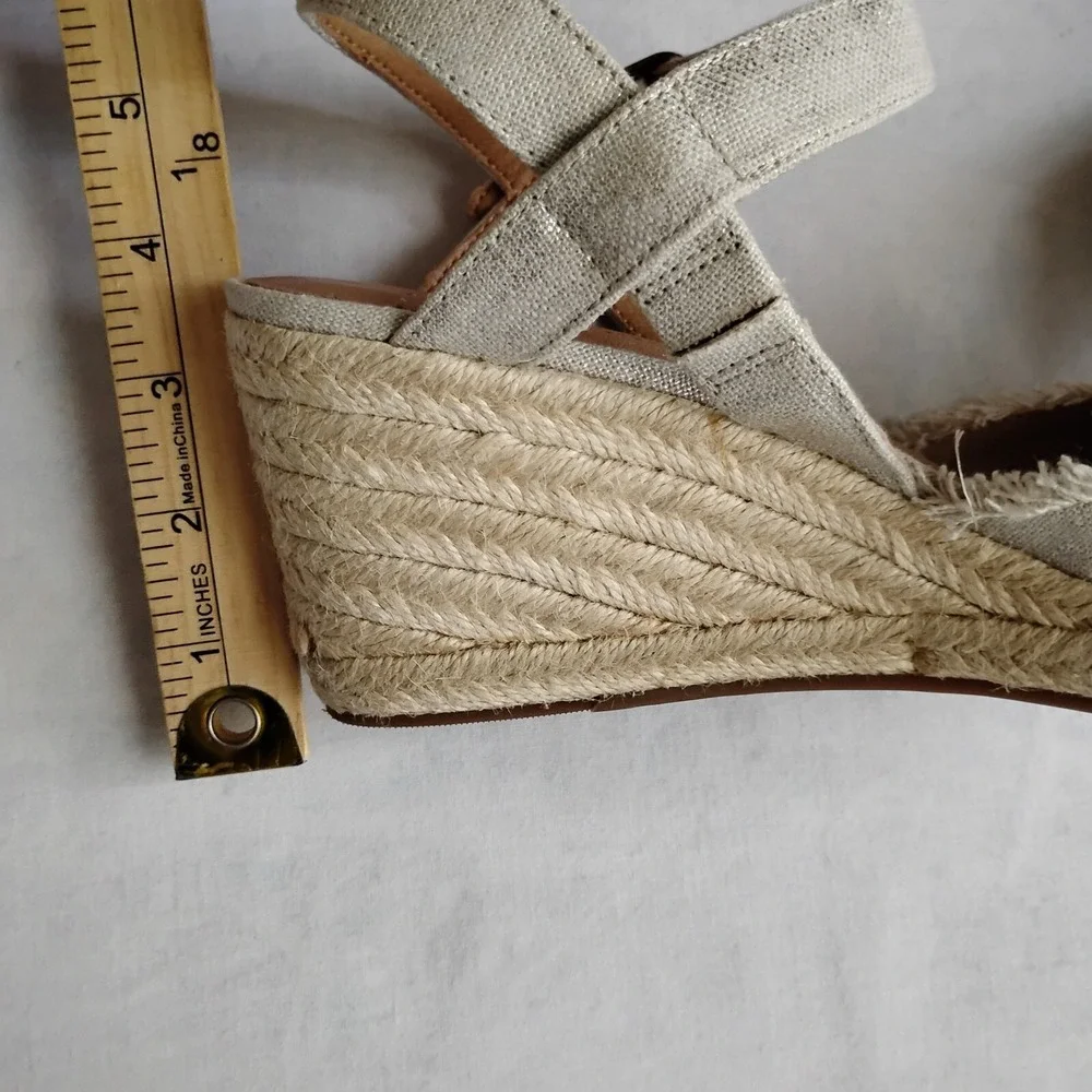 Lucky Brand Sandals 9.5 Mindra‎ Espadrille Wedge Beach Boho Resort